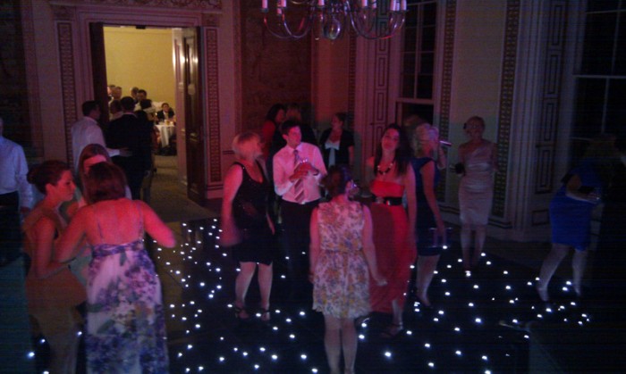 Wedding Party with Star LED Dance Floor Hire