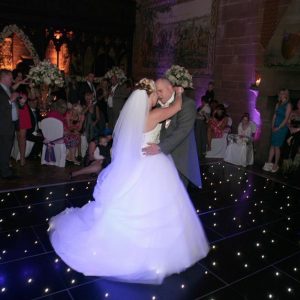 Wedding Dance on a star dance floor