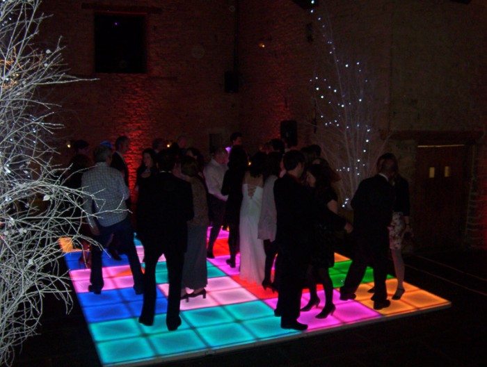 LED Flash Dance Floor at Christmas party