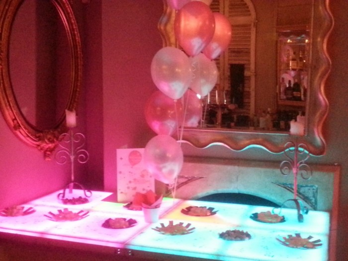Light Up Tables for catering