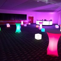 LED Tables Seats Chairs for Hire