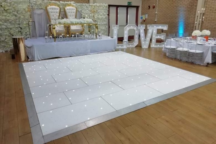 white wedding led dance floor